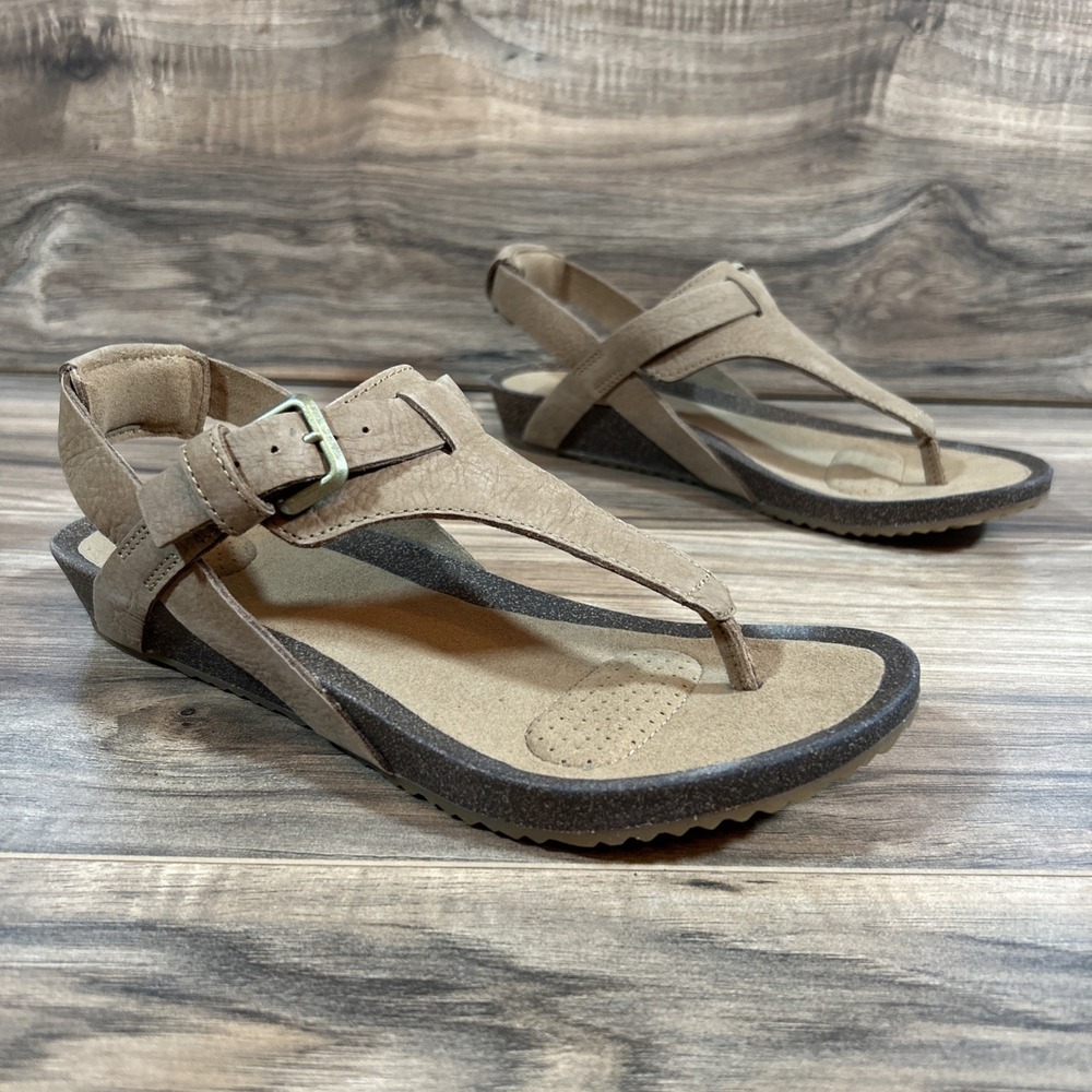 Teva Mahonia 3 Point Womens 8 |Brown| Strap Wedge Sandal